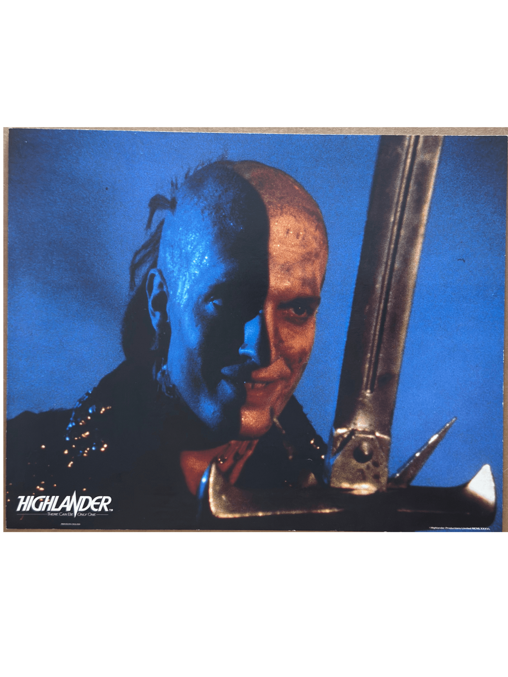 Highlander (1986) UK Quad Rolled Poster – Clancy Brown as The Kurgan, Directed by Russell Mulcahy