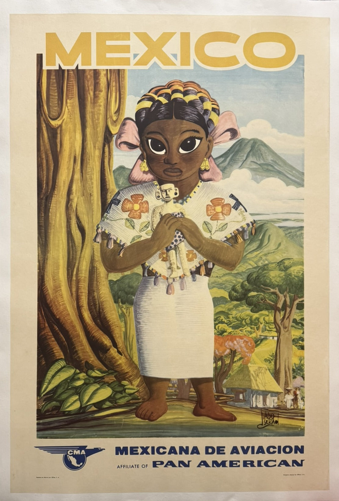 Mexico Pan Am Travel Poster