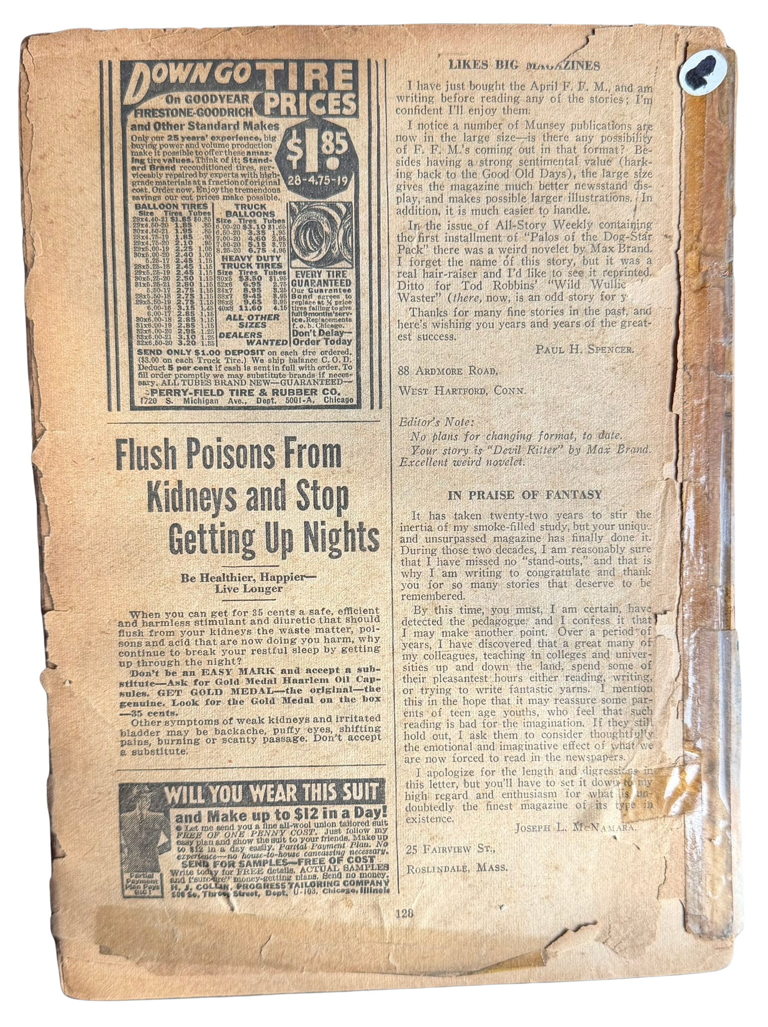Famous Fantastic Mysteries #3 - Vintage Pulp (August 1941)