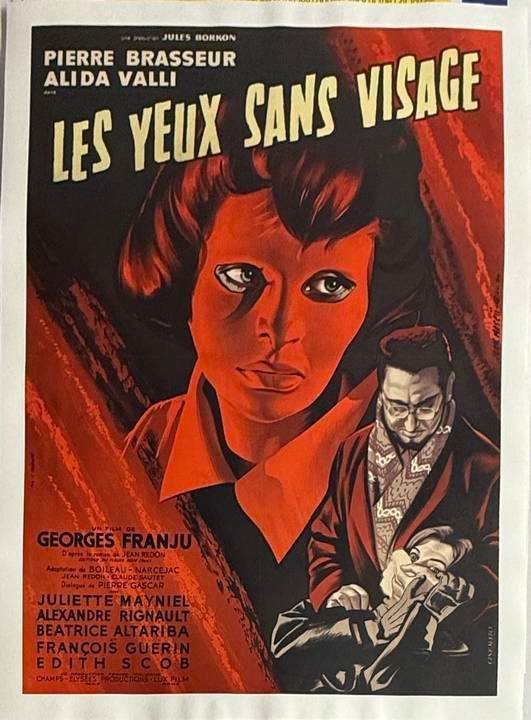 Eyes Without a Face (1960) French Moyenne Linen Backed Poster – Alida Valli, Directed by Georges Franju

