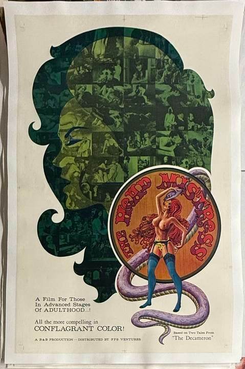 Head Mistress (1970) U.S. Linen Backed Poster – 1970s Sexploitation Film, Psychedelic Design
