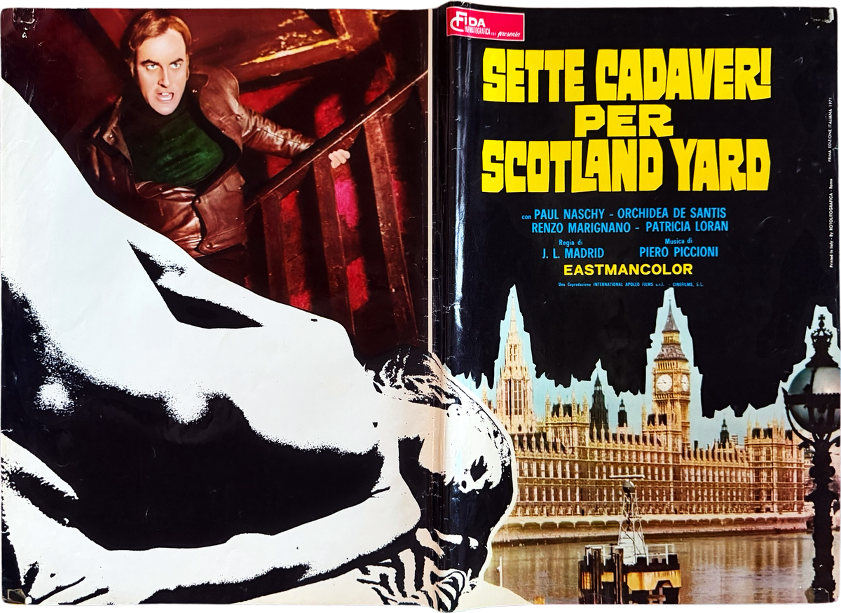Sette Cadaveri per Scotland Yard – Italian Lobby Card #1